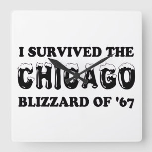 Ik overleefde de Chicago-sneeuwstorm van 1967. Vierkante Klok