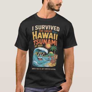 Ik overleefde de grote tsunami van Hawaï van 2025  T-shirt