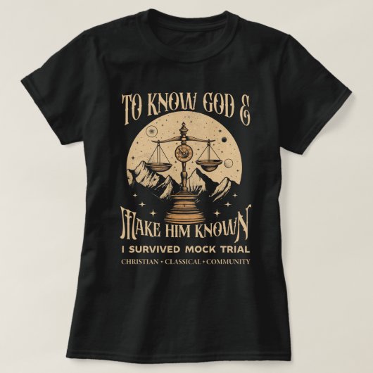 Ik overleefde de Mock Trial Challenge van Memory M T-shirt (Design voorkant)