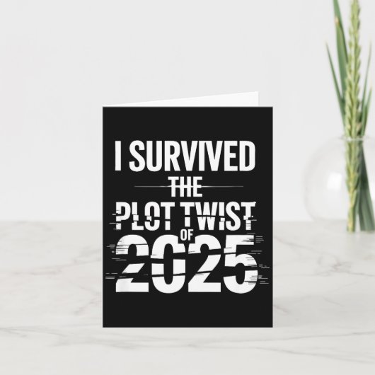 Ik overleefde de plotwending van 2025 Grappig 2026 Kaart (Voorkant)