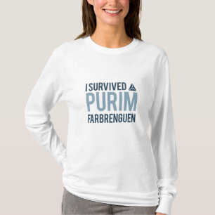 Ik overleefde een purimfarbrengen t-shirt