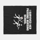 Ik overleefde haar passerende verpleegster fleece deken (Voorkant (Horizontaal))
