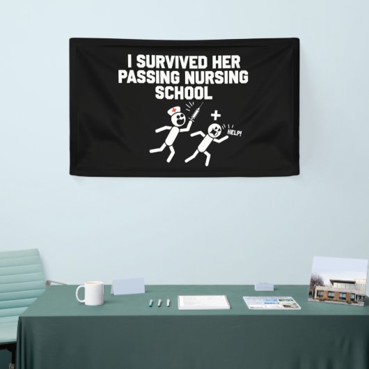 Ik overleefde haar passerende verpleegster spandoek (Beurs)