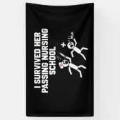 Ik overleefde haar passerende verpleegster spandoek (Verticaal)