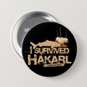 Ik overleefde Hákarl Button (Voorkant /achterkant)