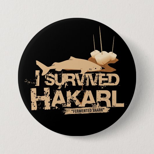 Ik overleefde Hákarl Button (Voorkant)