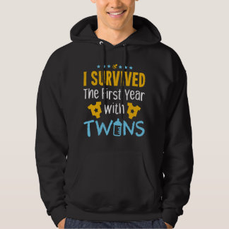 Ik overleefde het eerste jaar met Tweeling Vermoei Hoodie