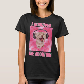 Ik overleefde kat meme vrouwen t-shirt