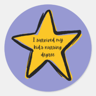 "Ik overleefde mijn kind's verpleegkunde diploma" Ronde Sticker