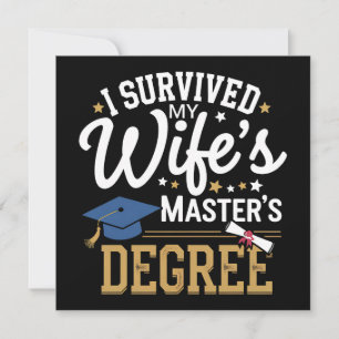 Ik overleefde mijn vrouw Masters Degree Vrouw Afst Kaart