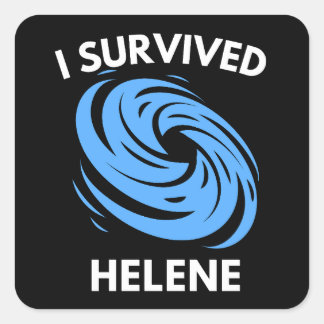 Ik overleefde orkaan Helene Vierkante Sticker