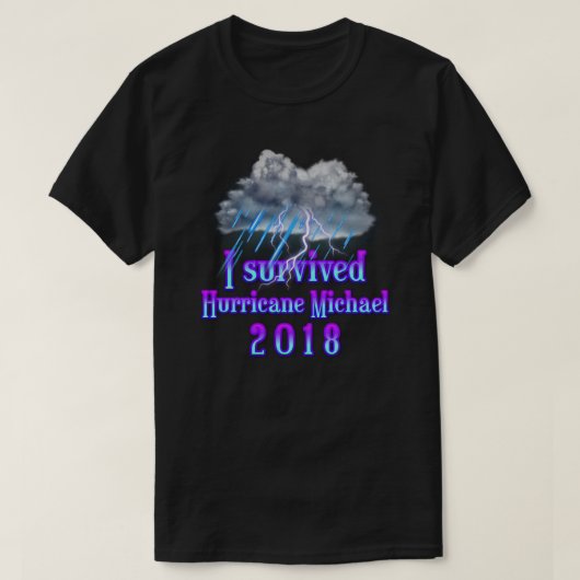 Ik overleefde orkaan Michael rain T-shirt (Design voorkant)