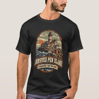 Ik overleefde Pen Island Roest Server Humor T-shirt