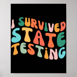 Ik overleefde staat testontwerp student staat test poster