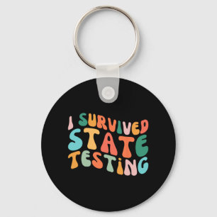 Ik overleefde staat testontwerp student staat test sleutelhanger