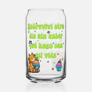 Ik overleefde weer een dag zonder te weten wat ik  blikvorm glas