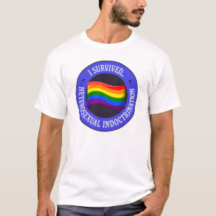 Ik overlevende heteroseksuele doctrinatie - Pride T-shirt
