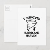 Ik overlevende orkaan Harvey Briefkaart (Voorkant / Achterkant)