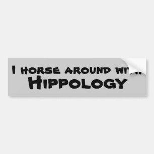 Ik paard met hipologie bumpersticker