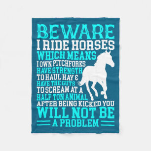 Ik Paard Paarden Paardrijden Liefhebber Pas Op Pre Fleece Deken