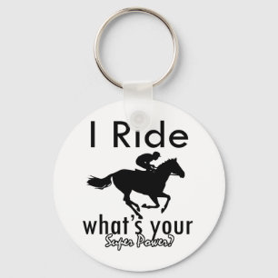 Ik paard rijdt wat je superkracht is sleutelhanger