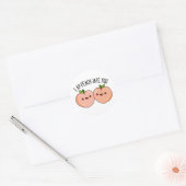 Ik pak je grappig peach pun ronde sticker (Envelop)
