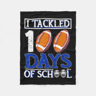 Ik pakte 100 dagen school 100e dag voetbal student fleece deken