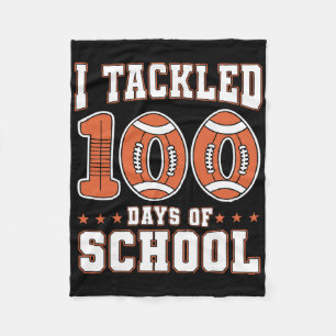 Ik pakte 100 dagen schoolvoetbal 100e dagen leraar fleece deken