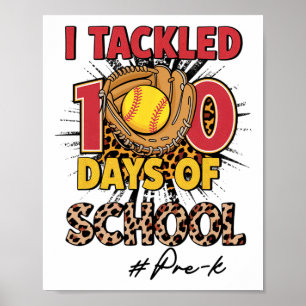 Ik pakte 100 dagen van pre-k softbyll Leopard Kind Poster