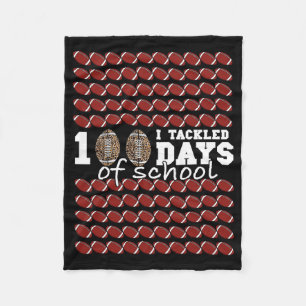 Ik pakte 100 dagen van school Football voetbal Kin Fleece Deken