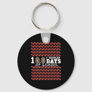 Ik pakte 100 dagen van school Football voetbal Kin Sleutelhanger
