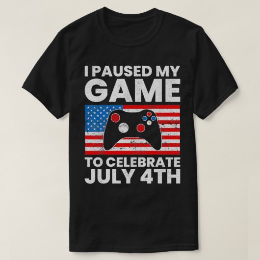 Ik pakte mijn spel om 4 juli Amerikaanse video te T-shirt (Design voorkant)