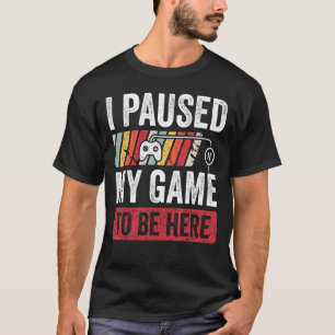 Ik pakte mijn spel om hier te zijn Retro gamer Man T-shirt