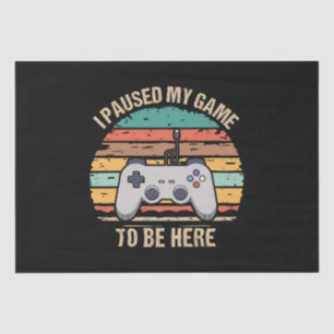 Ik pakte mijn spel om hier te zijn tissuepapier