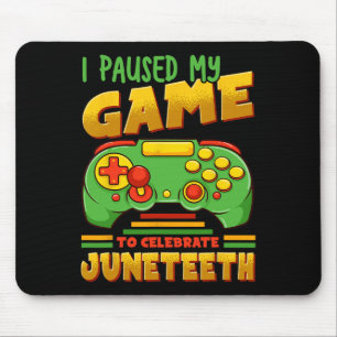 Ik pakte mijn spel om Juneteeth Black vrij te vier Muismat
