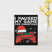 Ik pakte mijn spel voor kerstgamers kaart (Gele Bloem)