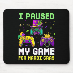 Ik pakte mijn spel voor Mardi Gras Video Game Mard Muismat