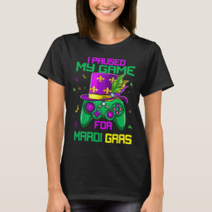 Ik pakte mijn spel voor Mardi Gras Video Game Mard T-shirt