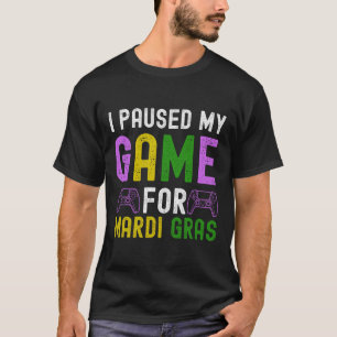 Ik pakte mijn spel voor Mardi Gras Video Game Mard T-shirt