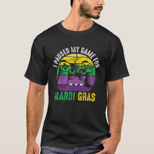 Ik pakte mijn spel voor Mardi Gras Video Game Mard T-shirt