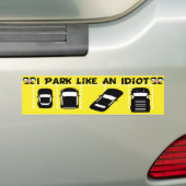 Ik parkeer als een idioot bumpersticker (Op auto)