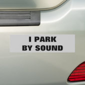Ik parkeer bij geluid bumpersticker (Op auto)