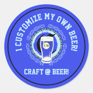 Ik pas mijn eigen bier-klassieke Sticker aan