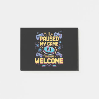 Ik Pauzeerde Mijn Game Om Hier Te Zijn Leuk Cadeau Post-it® Notes