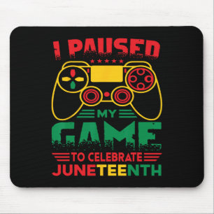 Ik pauzeerde mijn spel om de Juneteenth Black Boy Muismat