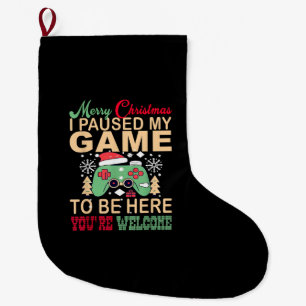 Ik pauzeerde mijn spel om hier met Kerst te zijn Grote Kerstsok