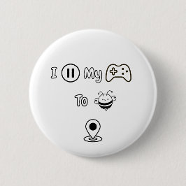 Ik pauzeerde mijn spel om hier te zijn - Grappige  Ronde Button 5,7 Cm