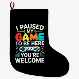 Ik pauzeerde mijn spel om hier te zijn Shirt Manne Grote Kerstsok