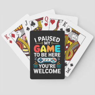 Ik pauzeerde mijn spel om hier te zijn Shirt Manne Pokerkaarten