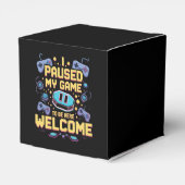 Ik pauzeerde mijn spel om hier te zijn Welkom Game Bedankdoosjes (Achterkant)